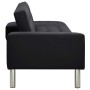Sofá cama cuero sintético negro de , Sofás - Ref: Foro24-244304, Precio: 270,96 €, Descuento: -5%%