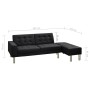 Sofá cama cuero sintético negro de , Sofás - Ref: Foro24-244304, Precio: 270,96 €, Descuento: -5%%