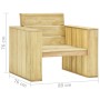 Silla de jardín y cojines verde madera pino impregnada de , Sillas de jardín - Ref: Foro24-3065746, Precio: 174,16 €, Descuen...
