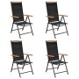 Juego de comedor de jardín 5 piezas aluminio negro de , Conjuntos de jardín - Ref: Foro24-3070628, Precio: 444,80 €, Descuent...