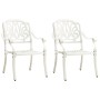 Mesa y sillas de bistró 3 piezas aluminio fundido blanco de , Conjuntos de jardín - Ref: Foro24-3070567, Precio: 410,60 €, De...