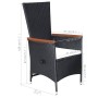 Juego de comedor de jardín 7 piezas ratán sintético negro de , Conjuntos de jardín - Ref: Foro24-3070766, Precio: 1,00 €, Des...