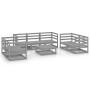 Juego de muebles de jardín 8 piezas gris madera maciza de pino de , Conjuntos de jardín - Ref: Foro24-3075456, Precio: 375,52...