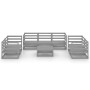Juego de muebles de jardín 8 piezas gris madera maciza de pino de , Conjuntos de jardín - Ref: Foro24-3075456, Precio: 375,52...