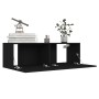 Set de muebles de salón TV 8 piezas madera ingeniería negro de , Muebles TV - Ref: Foro24-3078775, Precio: 467,91 €, Descuent...