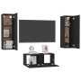 Set de muebles de salón TV 3 pzas madera de ingeniería negro de , Muebles TV - Ref: Foro24-3078763, Precio: 128,71 €, Descuen...