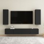 Set de muebles de salón TV 4 pzas madera de ingeniería negro de , Muebles TV - Ref: Foro24-3078749, Precio: 172,20 €, Descuen...