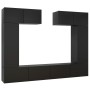 Set de muebles de salón TV 6 piezas madera de ingeniería negro de , Muebles TV - Ref: Foro24-3078804, Precio: 302,68 €, Descu...
