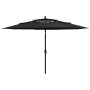 Sombrilla jardín de 3 niveles con palo de aluminio negro 3,5 m de , Sombrillas - Ref: Foro24-313882, Precio: 118,31 €, Descue...