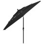 Sombrilla jardín de 3 niveles con palo de aluminio negro 3,5 m de , Sombrillas - Ref: Foro24-313882, Precio: 118,31 €, Descue...