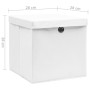 Cajas de almacenaje con tapas 4 uds blanco 28x28x28 cm de , Cestas para almacenaje - Ref: Foro24-325208, Precio: 28,94 €, Des...