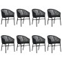 Juego de comedor de jardín 9 piezas negro de , Conjuntos de jardín - Ref: Foro24-3099226, Precio: 930,28 €, Descuento: %