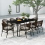 Juego de comedor de jardín 9 piezas marrón de , Conjuntos de jardín - Ref: Foro24-3099232, Precio: 1,00 €, Descuento: %