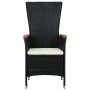 Juego de comedor de jardín 3 piezas con cojines negro de , Conjuntos de jardín - Ref: Foro24-3099425, Precio: 353,37 €, Descu...