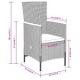 Juego de comedor de jardín 3 piezas con cojines negro de , Conjuntos de jardín - Ref: Foro24-3099425, Precio: 353,37 €, Descu...