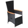 Juego de comedor de jardín 7 piezas con cojines negro de , Conjuntos de jardín - Ref: Foro24-3099467, Precio: 892,56 €, Descu...