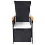 Juego de comedor de jardín 7 piezas con cojines negro de , Conjuntos de jardín - Ref: Foro24-3099467, Precio: 892,56 €, Descu...