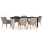 Juego de comedor para jardín 7 piezas con cojines marrón de , Conjuntos de jardín - Ref: Foro24-3099515, Precio: 937,34 €, De...
