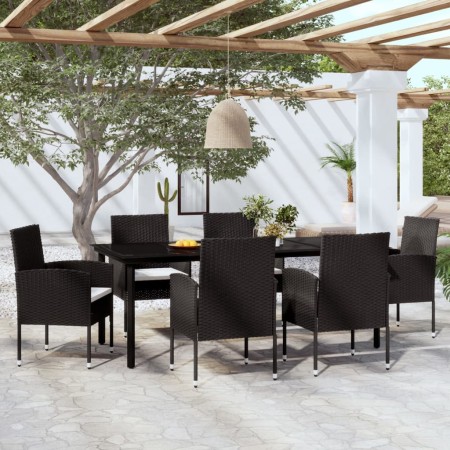 Juego de comedor para jardín 7 piezas negro de , Conjuntos de jardín - Ref: Foro24-3099605, Precio: 480,48 €, Descuento: -5%%