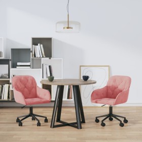Sillas de comedor giratorias 2 unidades terciopelo rosa de , Sillas de comedor - Ref: Foro24-3103425, Precio: 182,65 €, Descu...