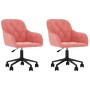 Sillas de comedor giratorias 2 unidades terciopelo rosa de , Sillas de comedor - Ref: Foro24-3103425, Precio: 182,65 €, Descu...