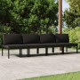 Sofá de jardín de 4 plazas con cojines aluminio gris antracita de , Conjuntos de jardín - Ref: Foro24-3107785, Precio: 765,37...