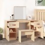 Tocador con espejo madera maciza de pino de , Tocadores para dormitorios - Ref: Foro24-3107834, Precio: 220,06 €, Descuento: %