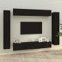 Set de muebles para TV 8 piezas madera contrachapada negro de , Muebles TV - Ref: Foro24-3114295, Precio: 394,70 €, Descuento...