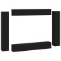 Set de muebles para TV 8 piezas madera contrachapada negro de , Muebles TV - Ref: Foro24-3114295, Precio: 394,70 €, Descuento...