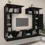 Set de muebles para TV 6 piezas madera contrachapada negro de , Muebles TV - Ref: Foro24-3114463, Precio: 262,12 €, Descuento...