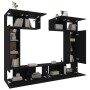 Set de muebles para TV 6 piezas madera contrachapada negro de , Muebles TV - Ref: Foro24-3114463, Precio: 262,12 €, Descuento...