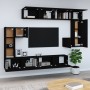 Mueble de pared para TV madera contrachapada negro de , Muebles TV - Ref: Foro24-3114591, Precio: 367,32 €, Descuento: -5%%