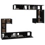 Mueble de pared para TV madera contrachapada negro de , Muebles TV - Ref: Foro24-3114591, Precio: 367,32 €, Descuento: -5%%