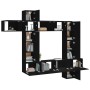 Set de muebles de TV 9 piezas madera contrachapada negro de , Muebles TV - Ref: Foro24-3114655, Precio: 383,12 €, Descuento: ...