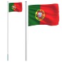 Mástil y bandera de Portugal aluminio 6,23 m de , Banderas y mangas de viento - Ref: Foro24-3147104, Precio: 73,59 €, Descuen...