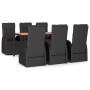 Set de comedor de jardín 7 pzas y cojines ratán sintético negro de , Conjuntos de jardín - Ref: Foro24-3157602, Precio: 1,00 ...