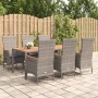 Set comedor jardín 7 pzas y cojines ratán sintético gris de , Conjuntos de jardín - Ref: Foro24-3157552, Precio: 962,25 €, De...