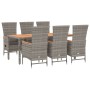 Set comedor jardín 7 pzas y cojines ratán sintético gris de , Conjuntos de jardín - Ref: Foro24-3157552, Precio: 962,25 €, De...