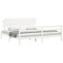 Estructura de cama con cabecero madera maciza blanco 200x200cm de vidaXL, Camas y somieres - Ref: Foro24-3195307, Precio: 159...