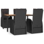Set de muebles jardín 5 pzas con cojines ratán sintético negro de , Conjuntos de jardín - Ref: Foro24-3157600, Precio: 784,53...