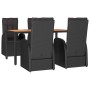 Set de muebles jardín 5 pzas con cojines ratán sintético negro de , Conjuntos de jardín - Ref: Foro24-3157600, Precio: 784,53...