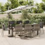 Set comedor jardín 9 pzas y cojines ratán sintético negro gris de , Conjuntos de jardín - Ref: Foro24-3185118, Precio: 738,51...