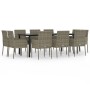 Set comedor jardín 11 pzas y cojines ratán sintético negro gris de , Conjuntos de jardín - Ref: Foro24-3185166, Precio: 709,8...