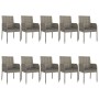 Set comedor jardín 11 pzas y cojines ratán sintético negro gris de , Conjuntos de jardín - Ref: Foro24-3185166, Precio: 709,8...
