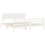 Estructura de cama con cabecero madera maciza blanco 200x200cm de vidaXL, Camas y somieres - Ref: Foro24-3195307, Precio: 159...