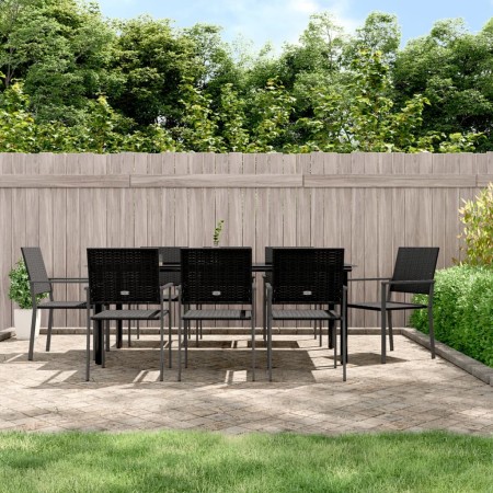 Juego de comedor para jardín 9 piezas ratán sintético y acero de , Conjuntos de jardín - Ref: Foro24-3187032, Precio: 538,37 ...