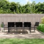 Juego de comedor para jardín 9 piezas ratán sintético y acero de , Conjuntos de jardín - Ref: Foro24-3187032, Precio: 538,37 ...