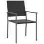 Juego de comedor para jardín 9 piezas ratán sintético y acero de , Conjuntos de jardín - Ref: Foro24-3187032, Precio: 538,37 ...