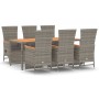 Set comedor jardín 7 pzas y cojines ratán sintético gris de , Conjuntos de jardín - Ref: Foro24-3157559, Precio: 806,05 €, De...