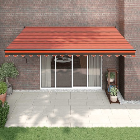 Toldo retráctil automático naranja y marrón 4x3 m de , Toldos - Ref: Foro24-3154518, Precio: 359,90 €, Descuento: %